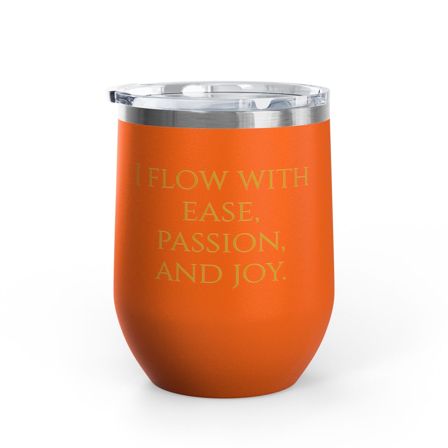 Sacral Chakra Wine Tumbler – Flow with Ease, Passion, and Joy - 12oz