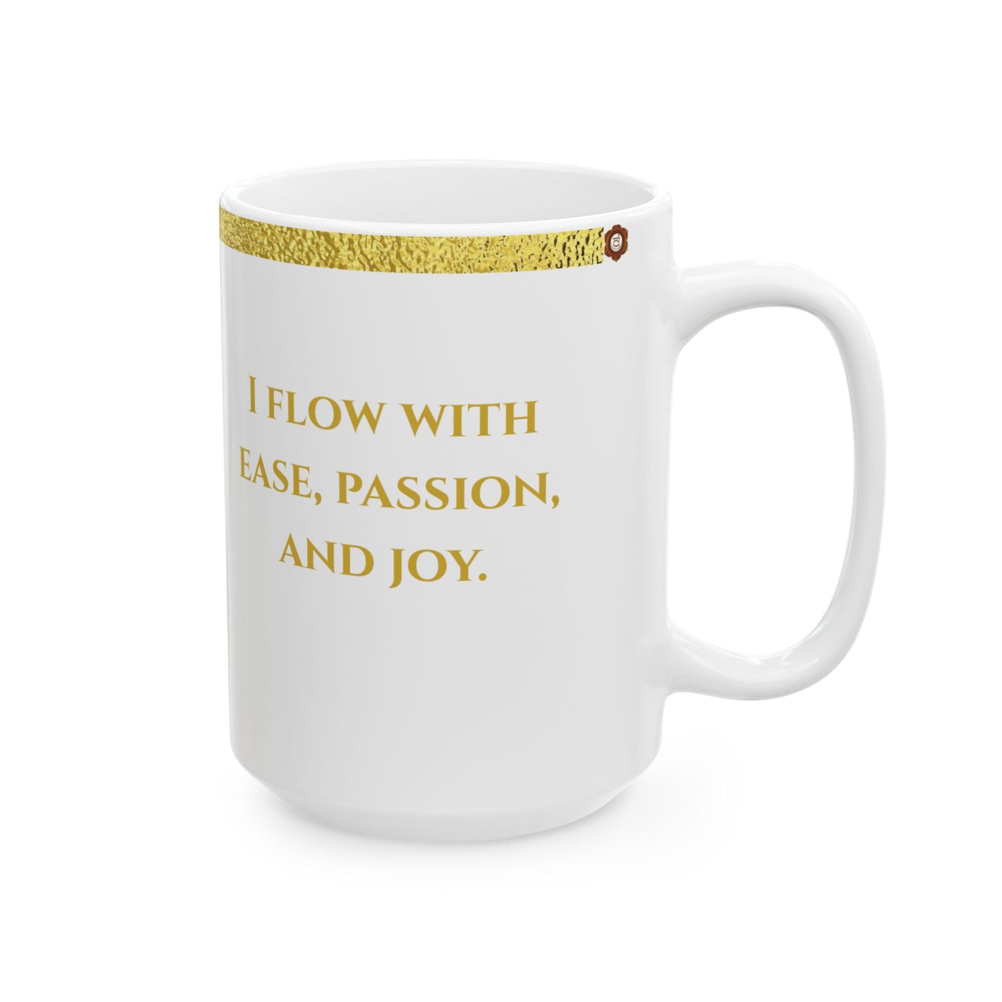Sacral Chakra Mug – Flowing in Creativity & Passion (Golden Collection, 15oz)