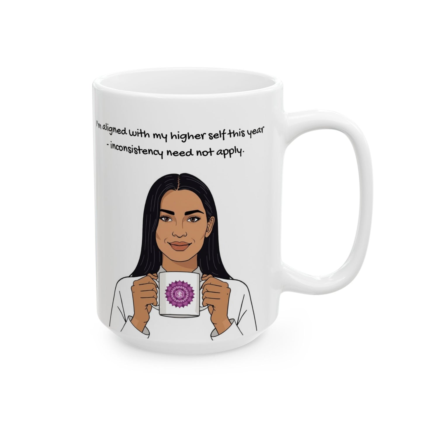 Crown Chakra 2026 Animated Mug – Aligned with My Higher Self (11oz/15oz)