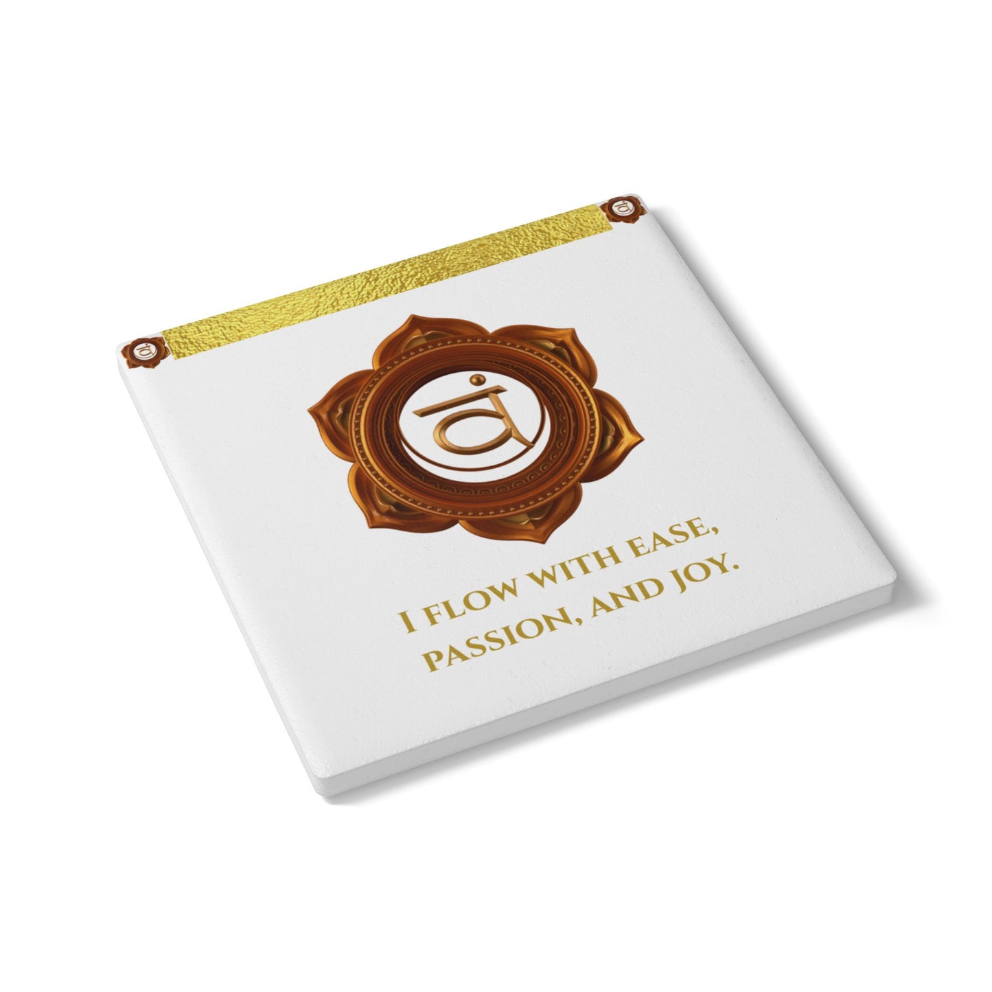 Sacral Chakra Coaster – Flow with Creativity & Joy | Golden Chakra Collection