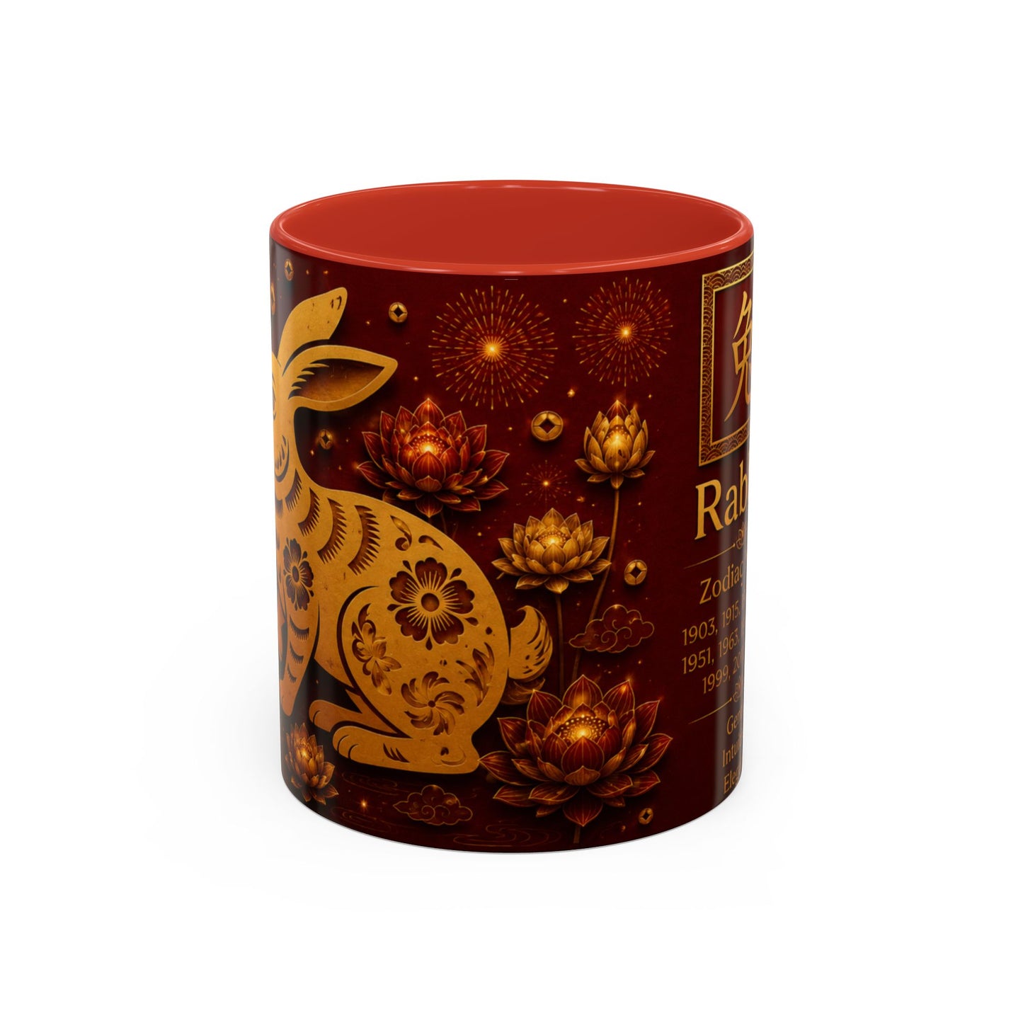 Rabbit Zodiac Coffee Mug – Chinese Zodiac Years, Gentle & Intuitive Gift (11/15oz)