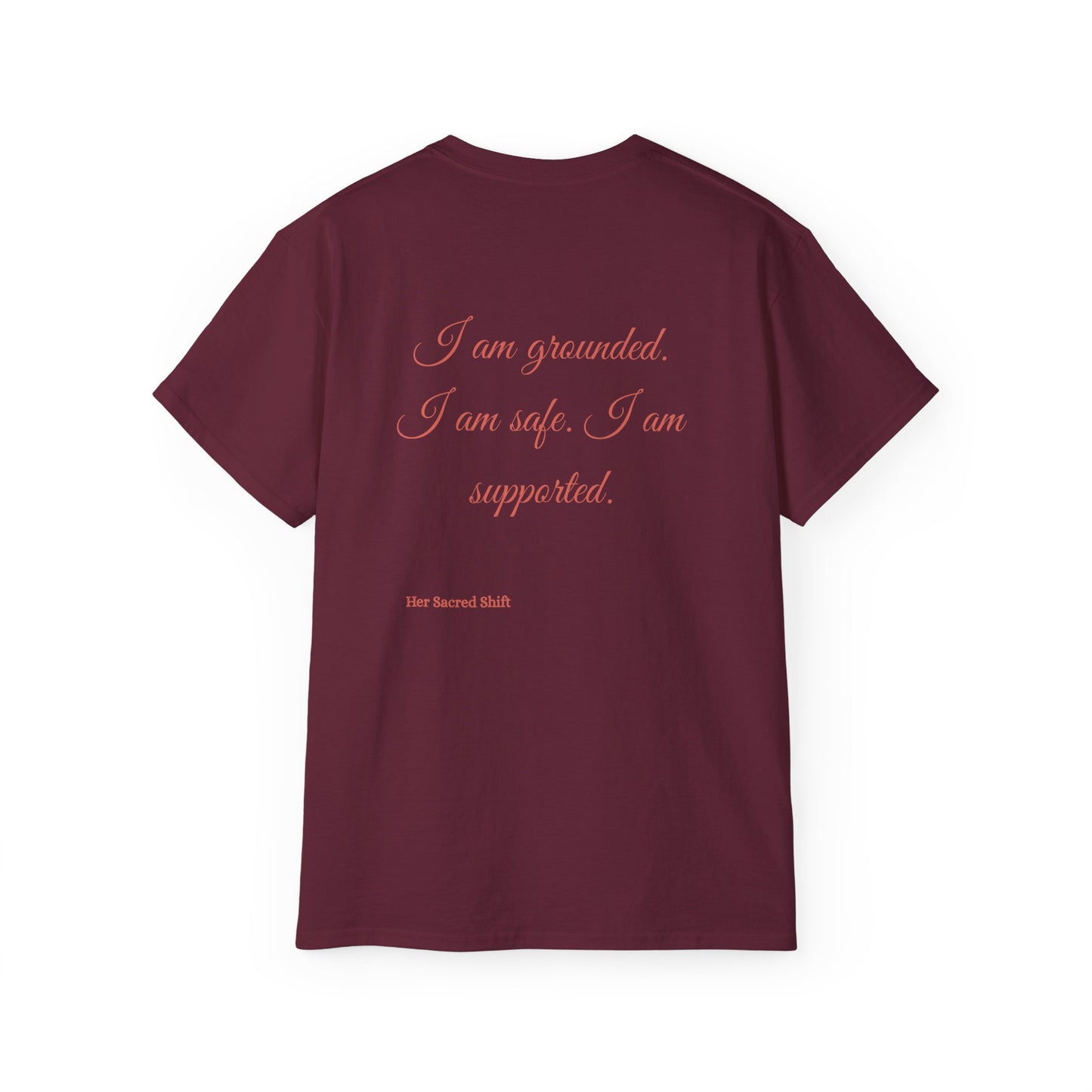 Root Chakra Affirmation Tee – “I Am Grounded” | Her Sacred Shift