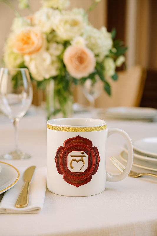 Root Chakra Mug – Grounded in Stability & Strength (Golden Collection, 11oz)