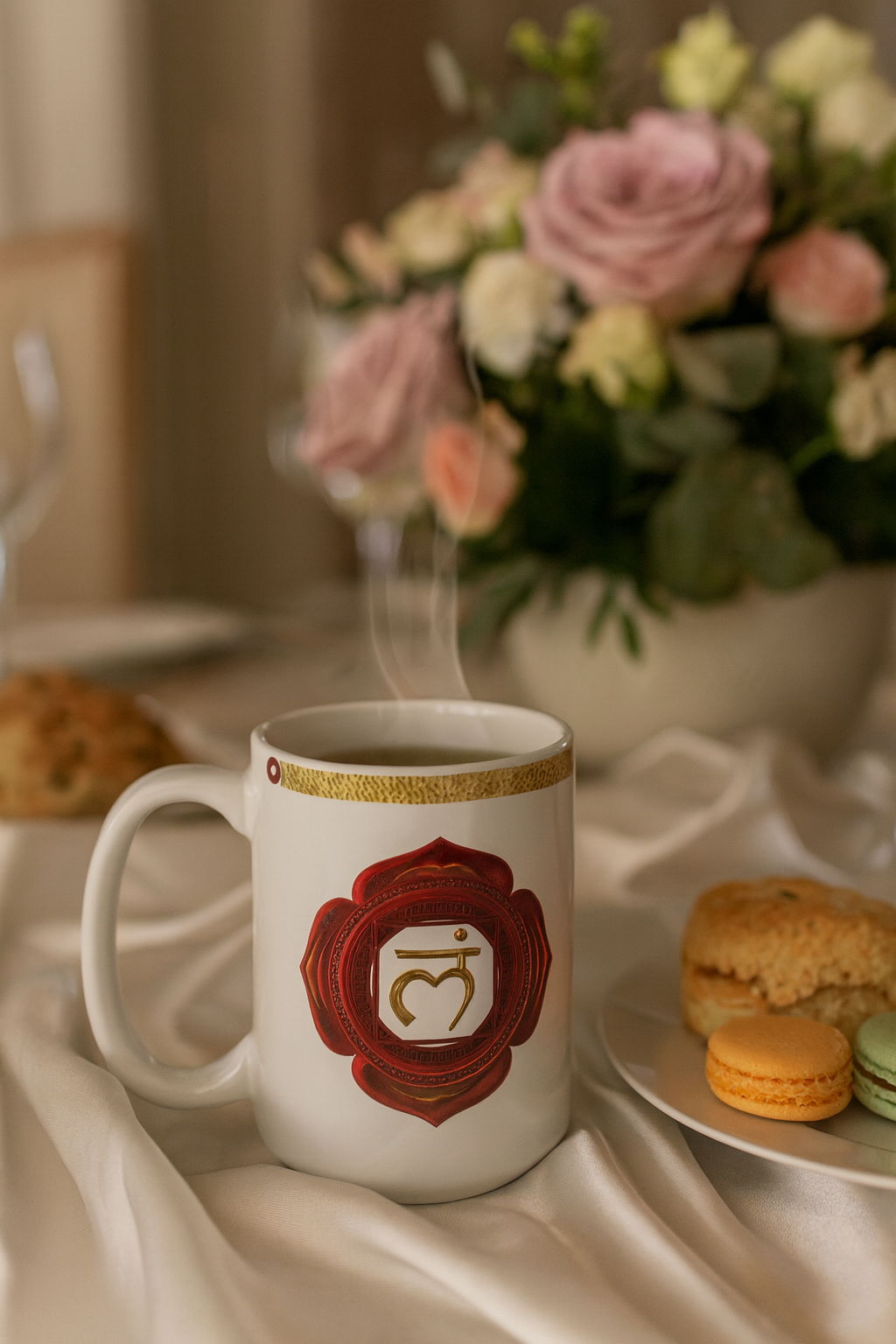 Root Chakra Mug – Grounded in Stability & Strength (Golden Collection, 15oz)