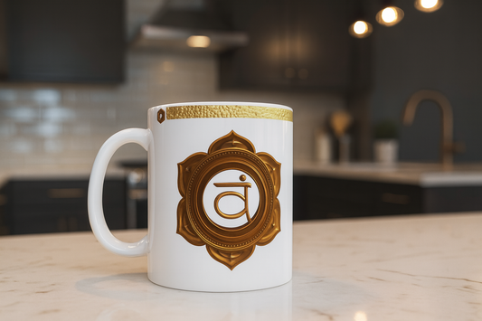 Sacral Chakra Mug – Flowing in Creativity & Passion (Golden Collection, 11oz)