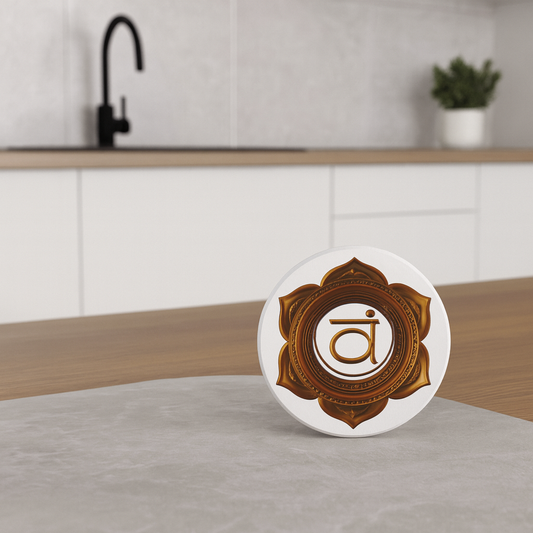 Sacral Chakra Wine Coaster – Flow with Pleasure & Creativity | Sacred Wine Collection