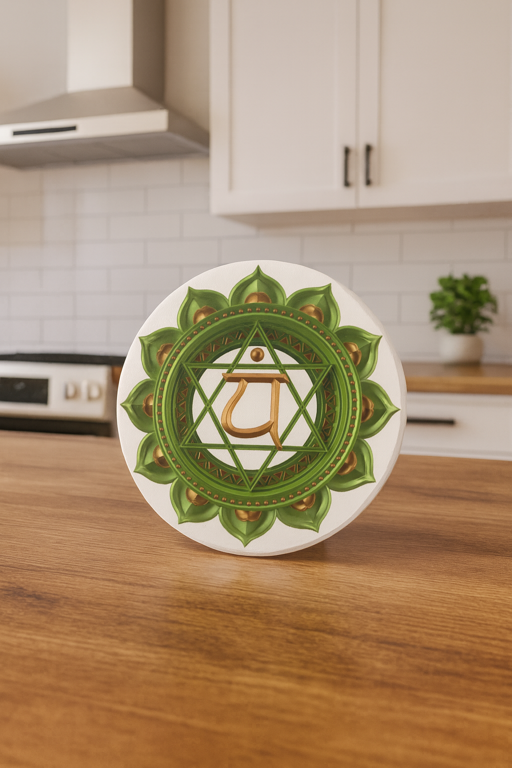 Heart Chakra Wine Coaster – Sip in Love & Harmony | Sacred Wine Collection