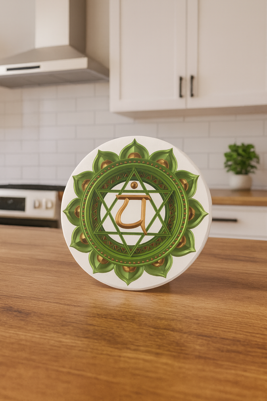Heart Chakra Wine Coaster – Sip in Love & Harmony | Sacred Wine Collection