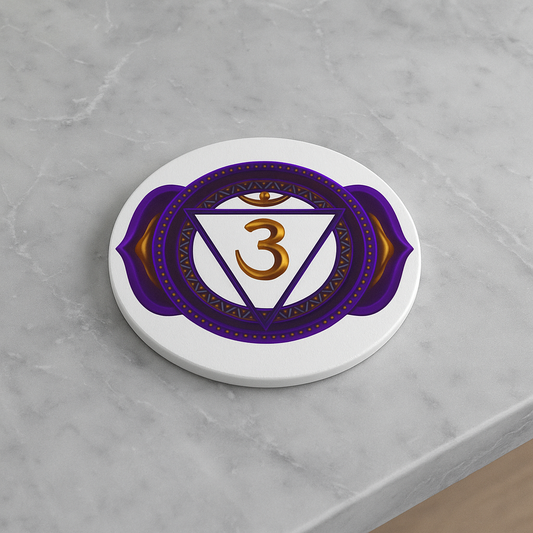Third Eye Chakra Wine Coaster – Awaken Insight & Intuition | Sacred Wine Collection