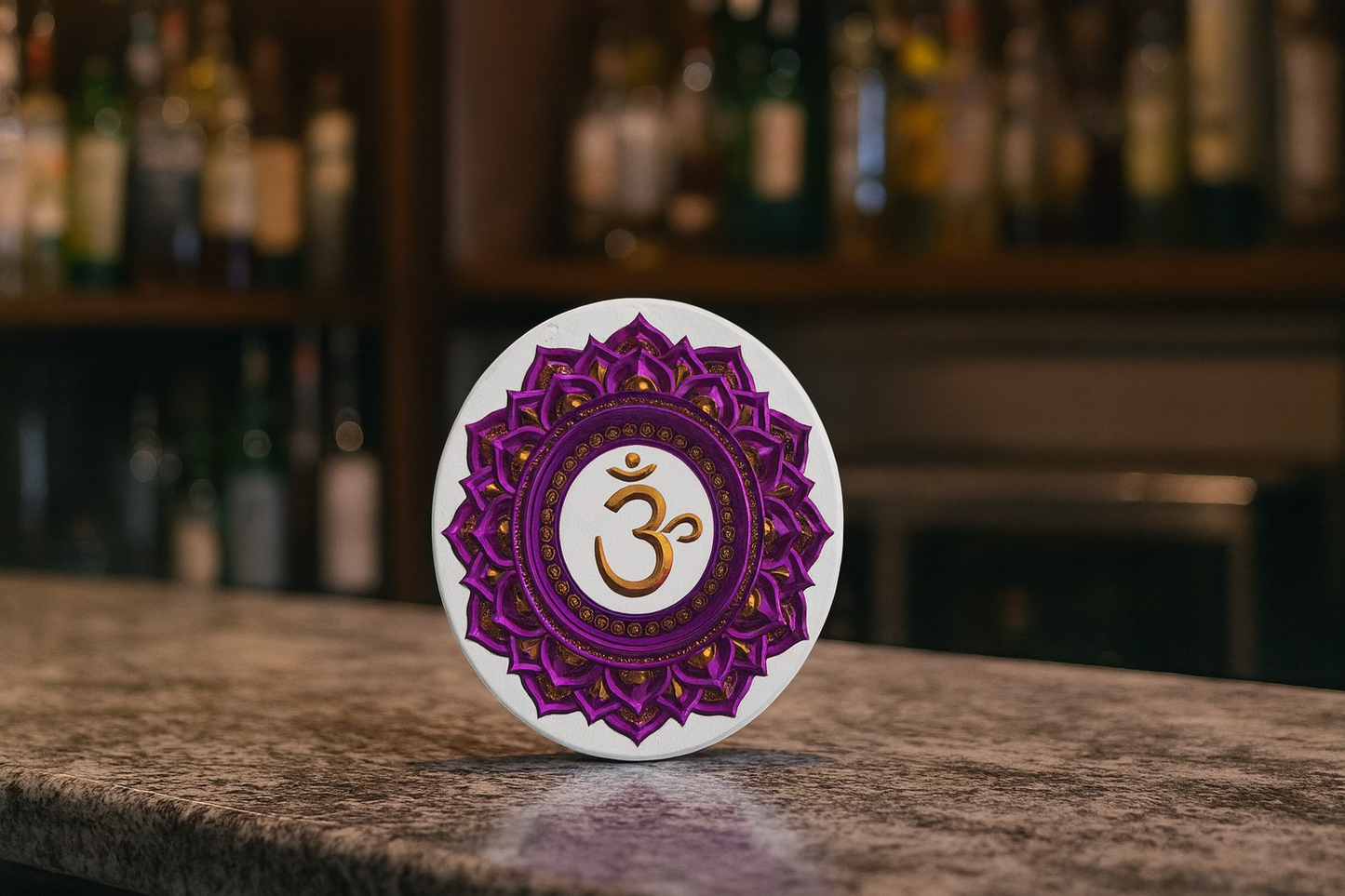 Crown Chakra Wine Coaster – Connect with Divine Light | Sacred Wine Collection