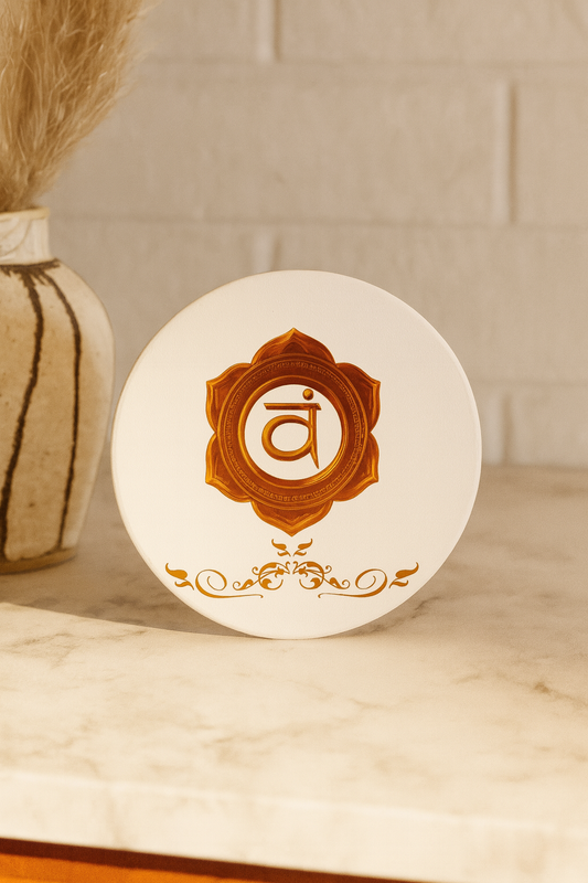 Sacral Chakra Luxe Coaster – Flow with Creativity & Passion