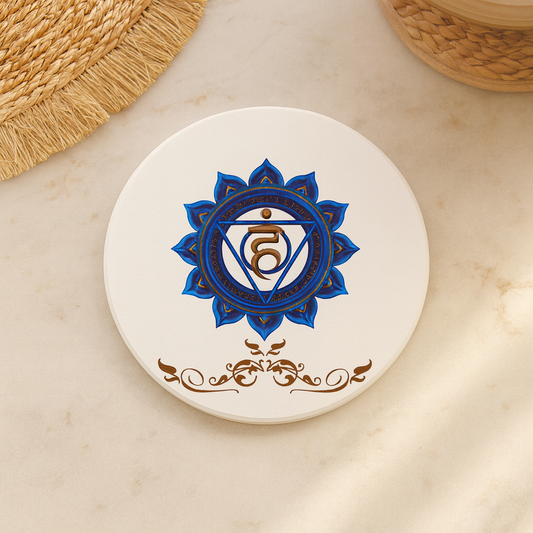 Throat Chakra Luxe Coaster – Speak with Truth & Flow
