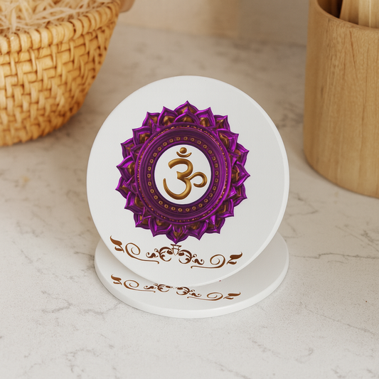 Crown Chakra Luxe Coaster – Connect with Divine Wisdom