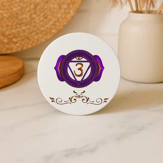 Third Eye Chakra Luxe Coaster – Awaken Intuition & Vision