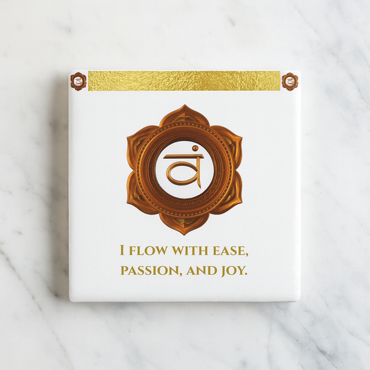 Sacral Chakra Coaster – Flow with Creativity & Joy | Golden Chakra Collection