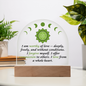 Heart Chakra Acrylic Plaque – “I Am Love. I Am Open. I Am Whole.”