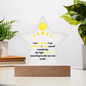 Solar Plexus Chakra Acrylic Plaque – “I Am Powerful. I Shine from Within.