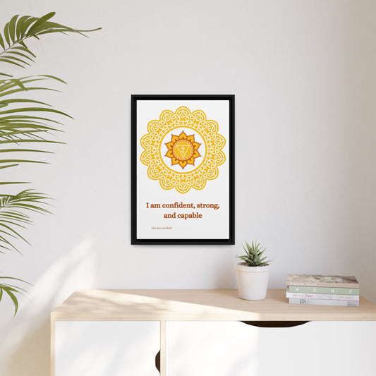 Solar Plexus Chakra Canvas – “Confidence & Capability” Wall Art (Framed)