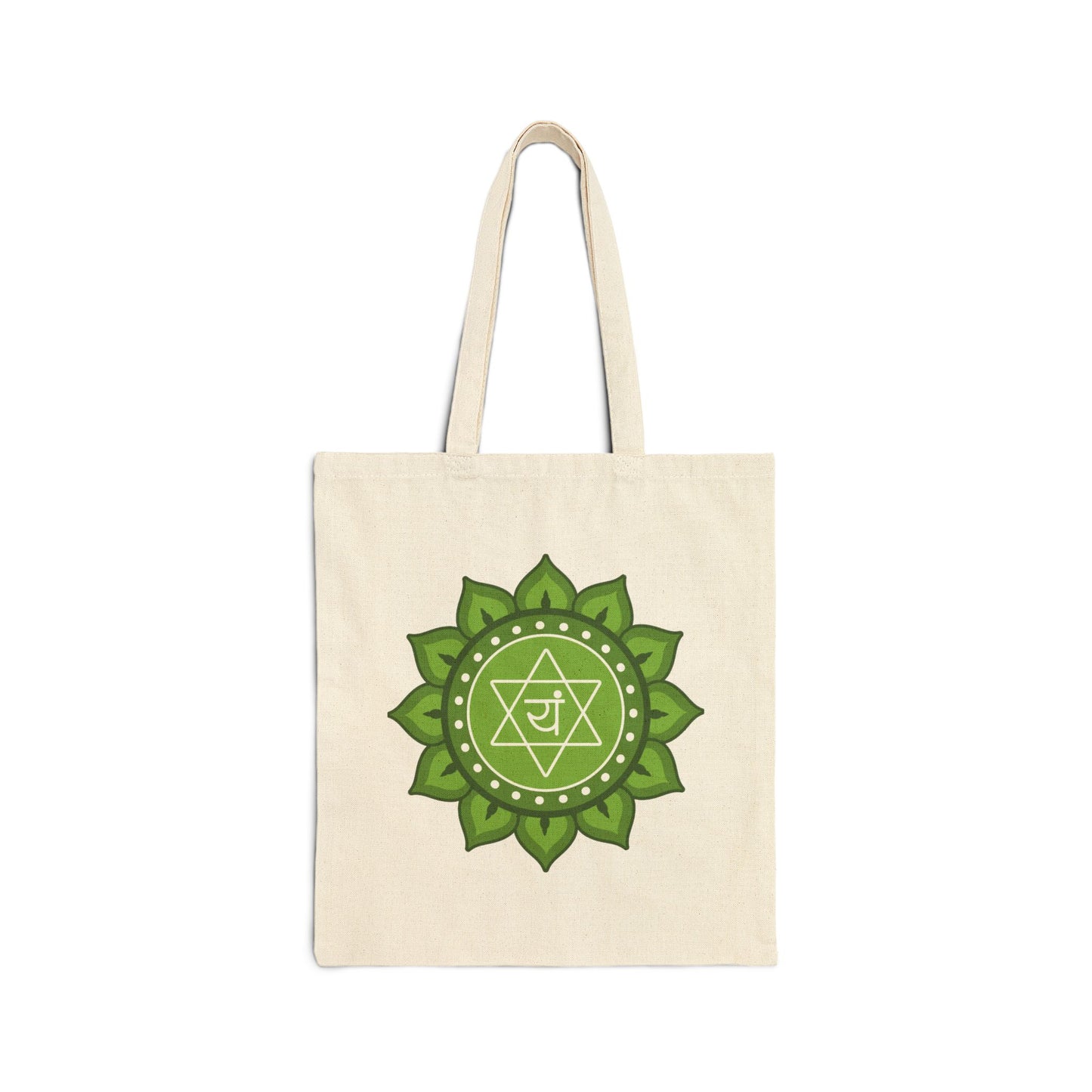 Heart Chakra Cotton Canvas Tote – “I Am Open to Love”