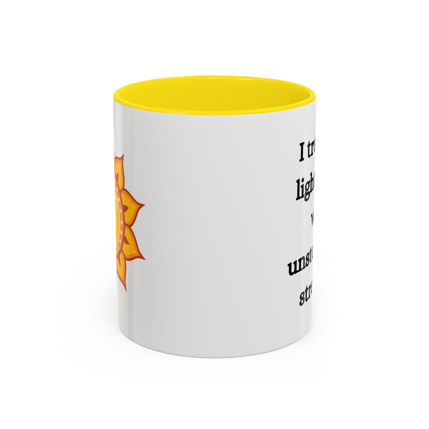 Solar Plexus Chakra Mug – I Trust My Light. I Rise with Unstoppable Strength (11oz / 15oz)