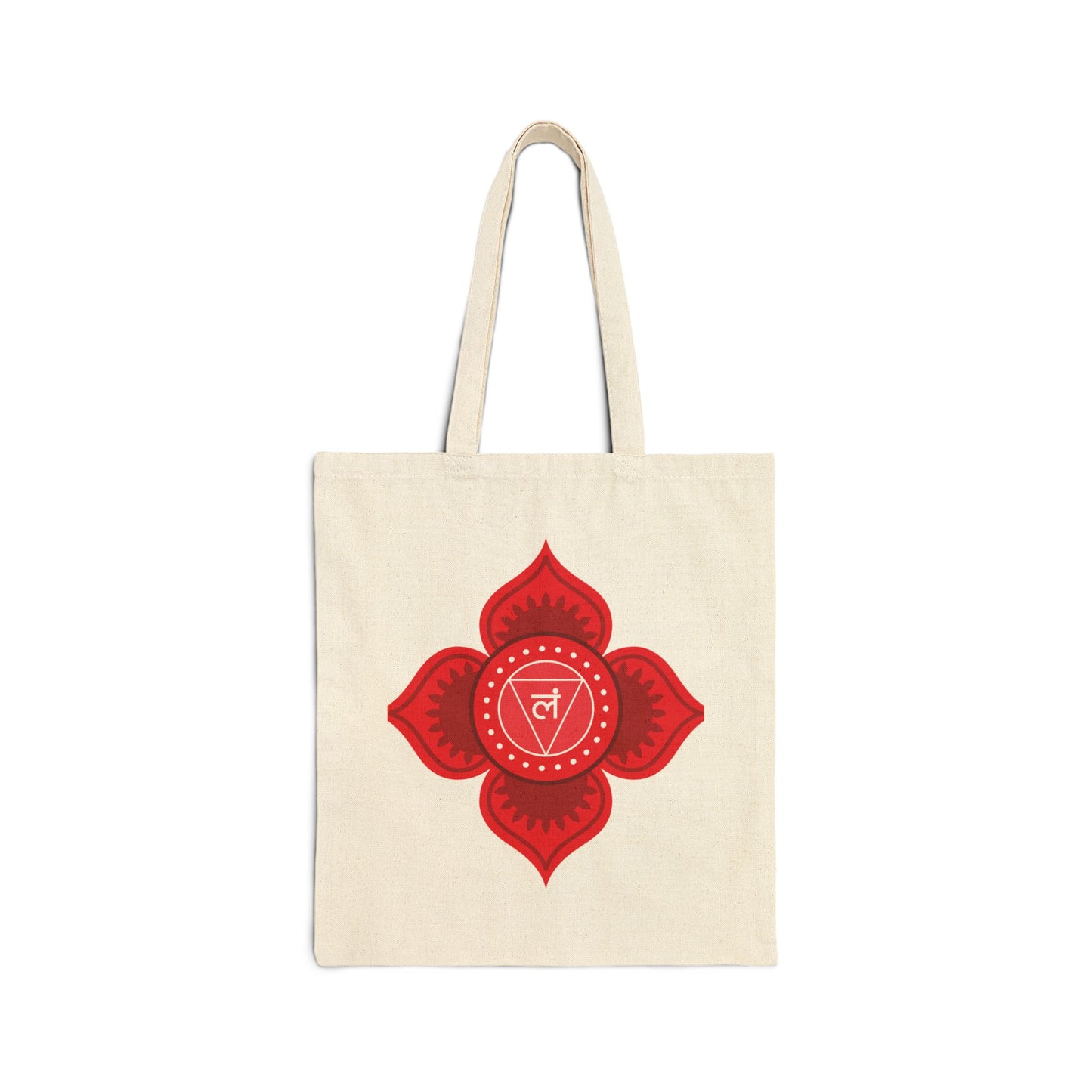 Root Chakra Cotton Canvas Tote – “I Am Grounded”