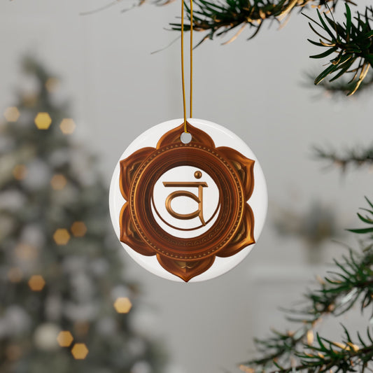 Sacral Chakra Ceramic Ornament – Joyful Holiday Flow
