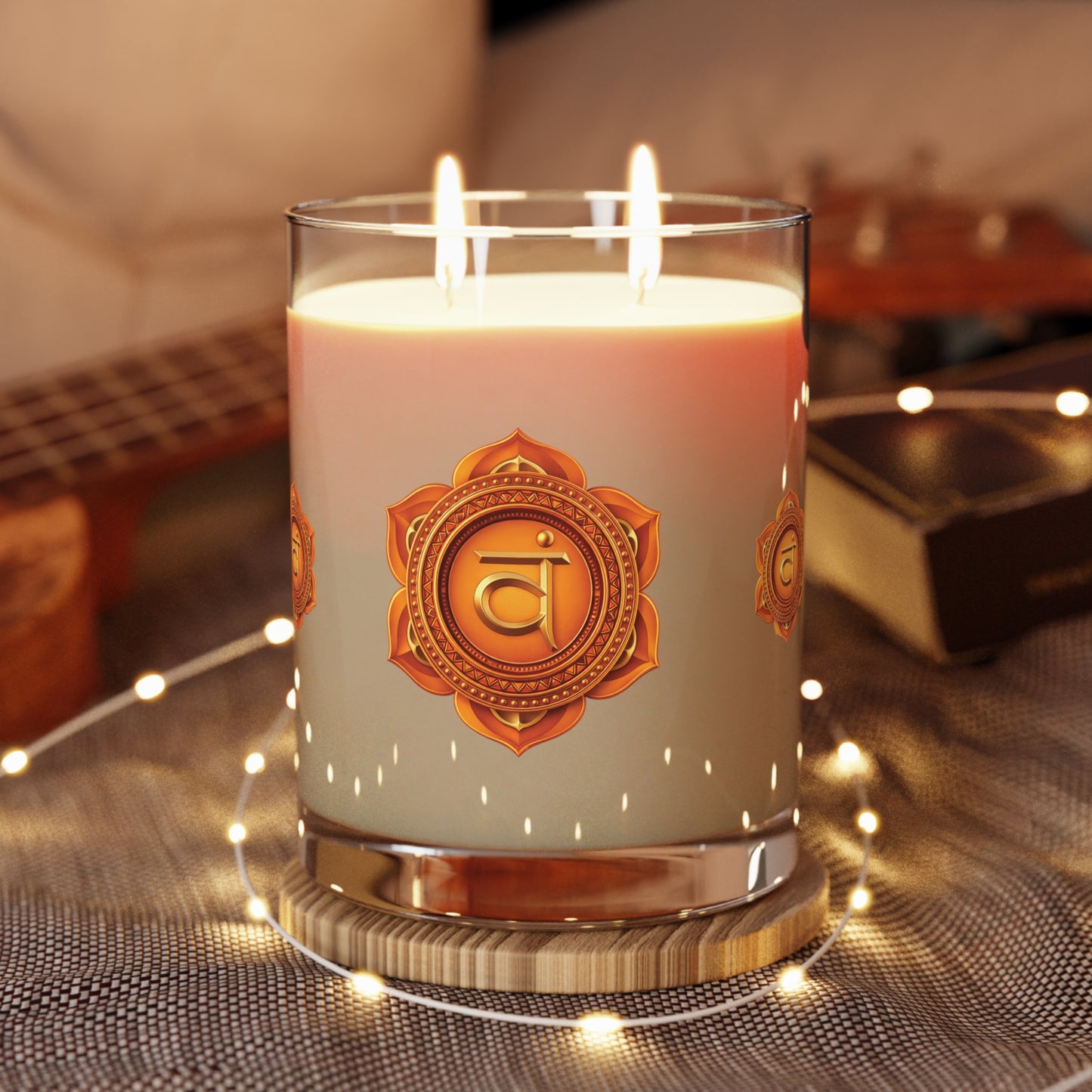 Sacral Chakra Ritual Candle – Creativity & Flow — 11oz Scented Glass Candle