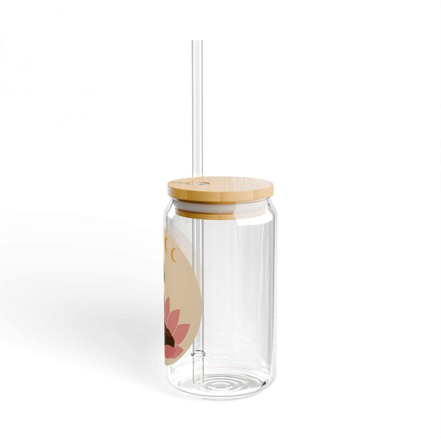 Divine Feminine Sipper Glass – She Blooms in Her Becoming. | 16oz