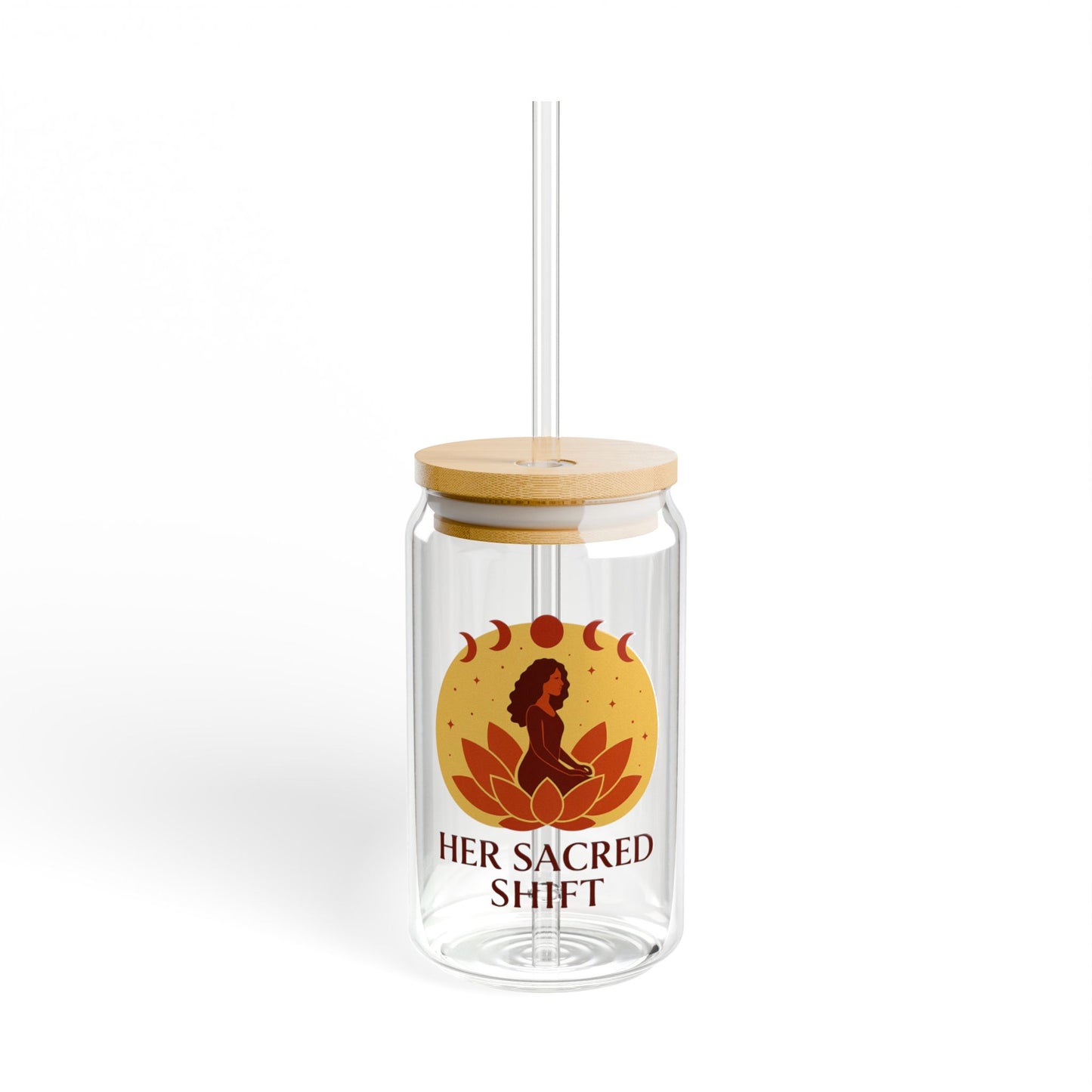 Her Sacred Shift Root Chakra Sipper Glass – I Am Grounded. I Am Safe. | 16oz Tumbler