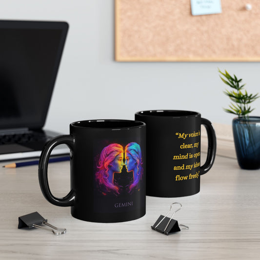 Gemini Zodiac Affirmation Mug – Expressive & Dynamic