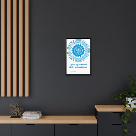 Throat Chakra Canvas – “Speak Your Truth” Wall Art (Framed)