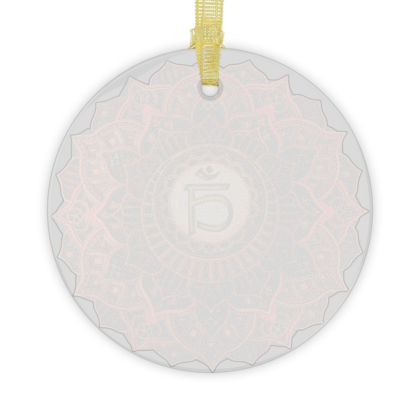 Sacral Chakra Mandala Design Glass Ornament