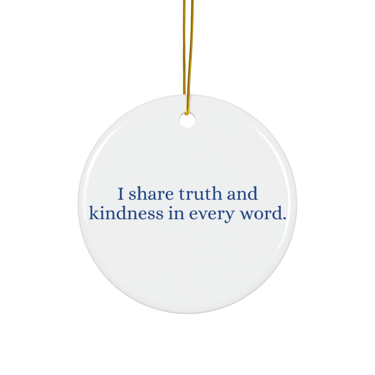 Throat Chakra Ceramic Ornament – Holiday Peaceful Expression