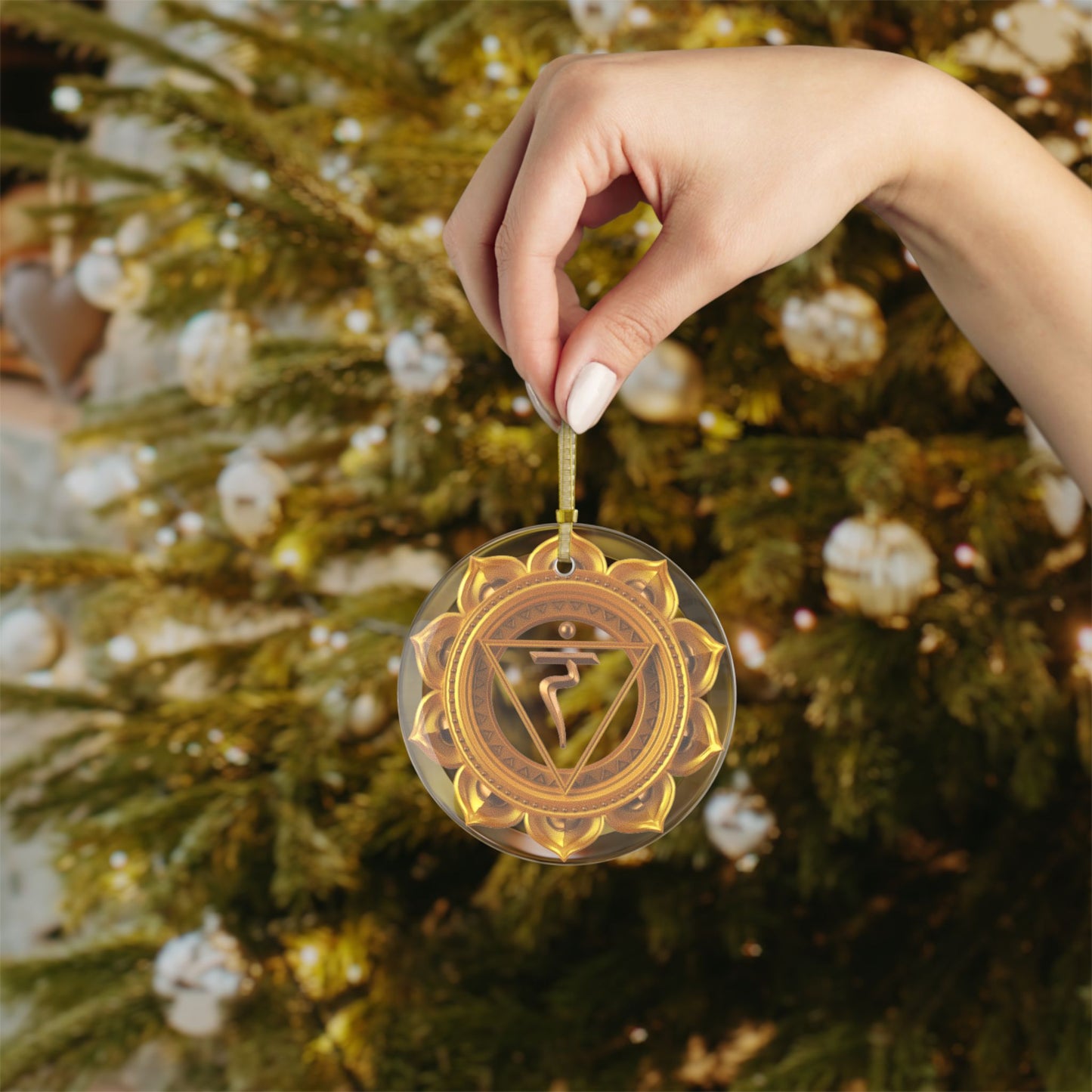 Solar Plexus Chakra Glass Ornament – Holiday Harmony Collection