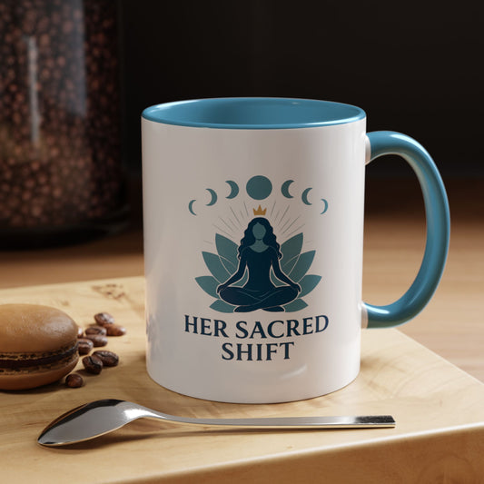 Her Sacred Shift Logo Mug – Throat Chakra Energy (11oz / 15oz)