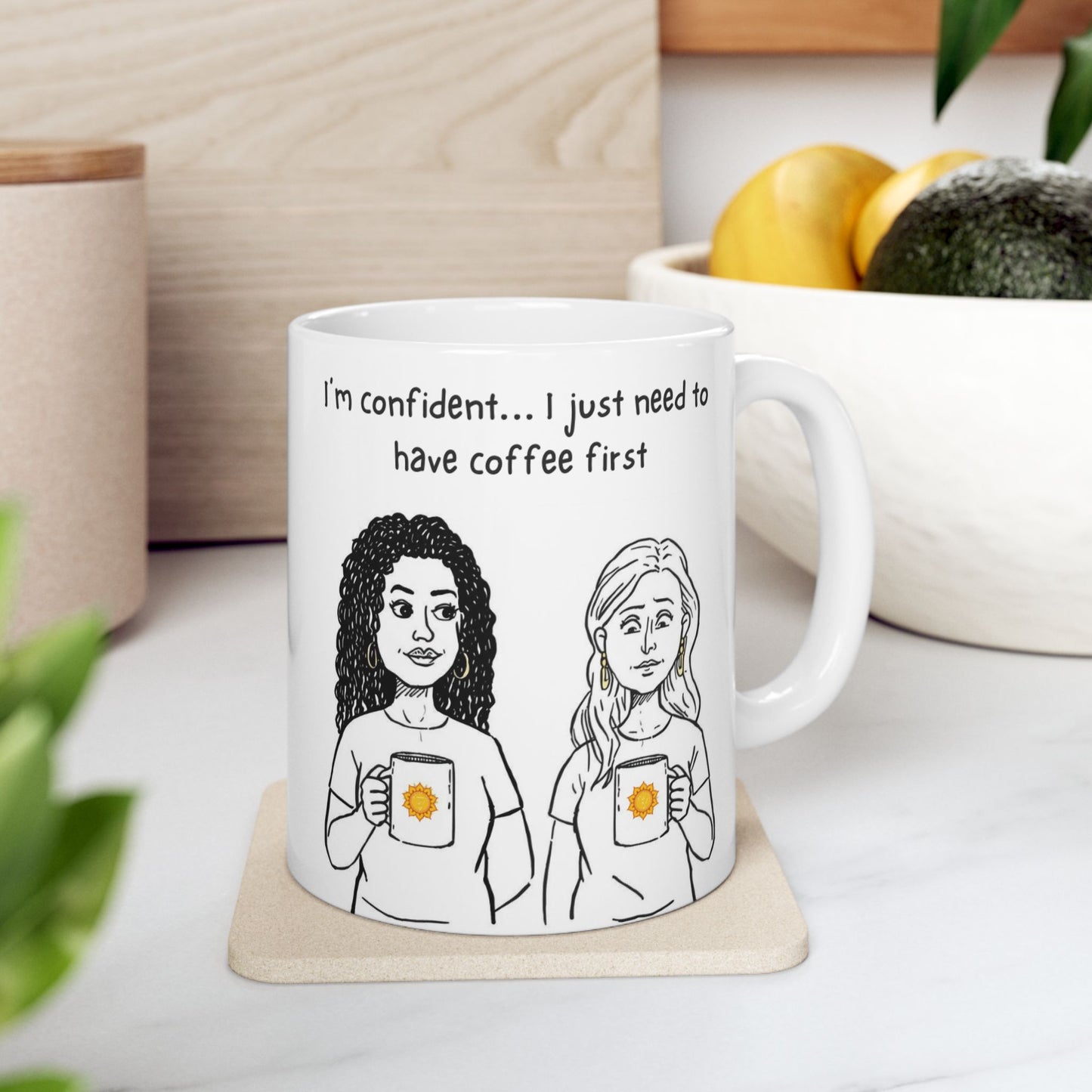 Animated Solar Plexus Chakra Mug – Confident… After Coffee (11oz/15oz)
