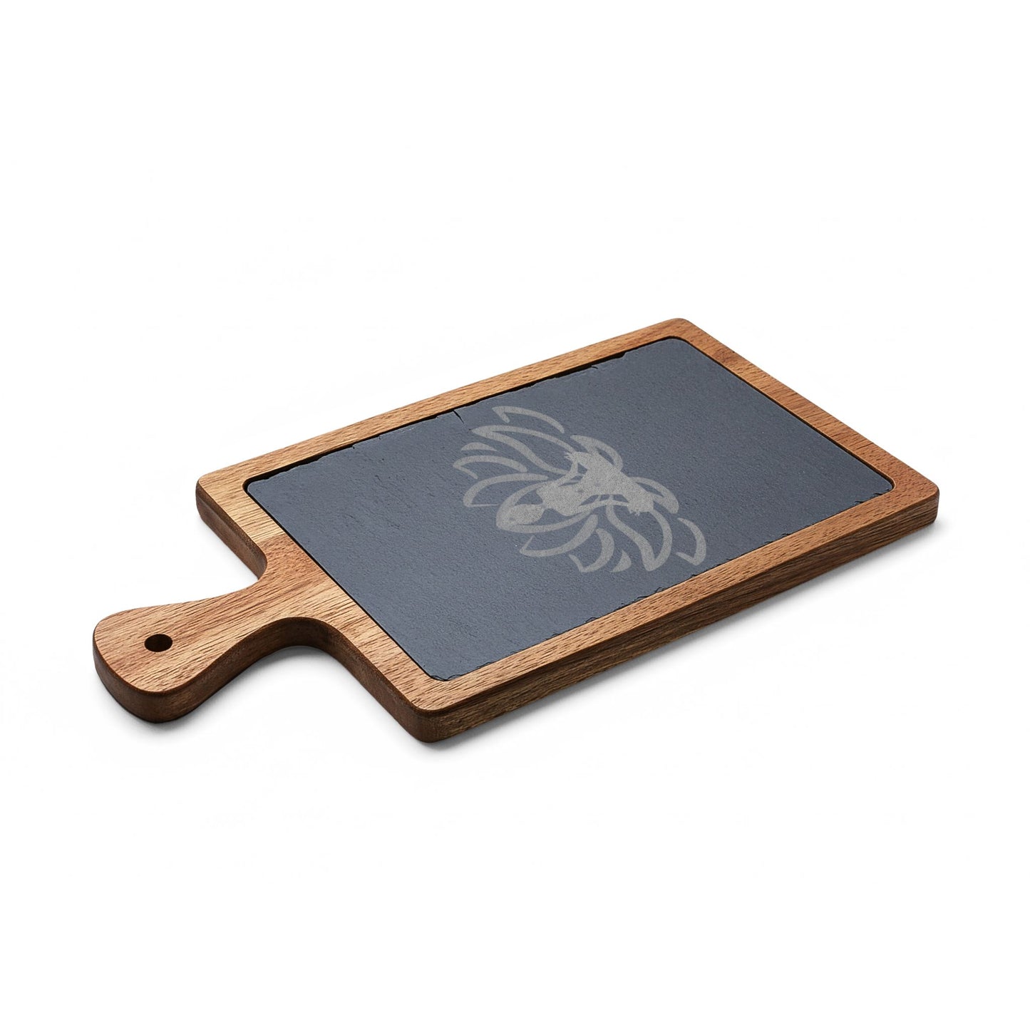 Sacred Hosting Charcuterie Board – Lotus Slate & Acacia Wood Set