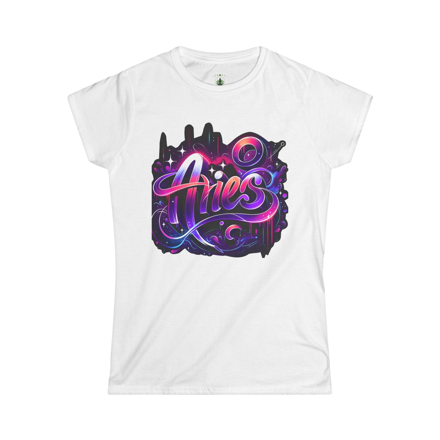 Aries Zodiac T-Shirt – Bold Black & White Design 1