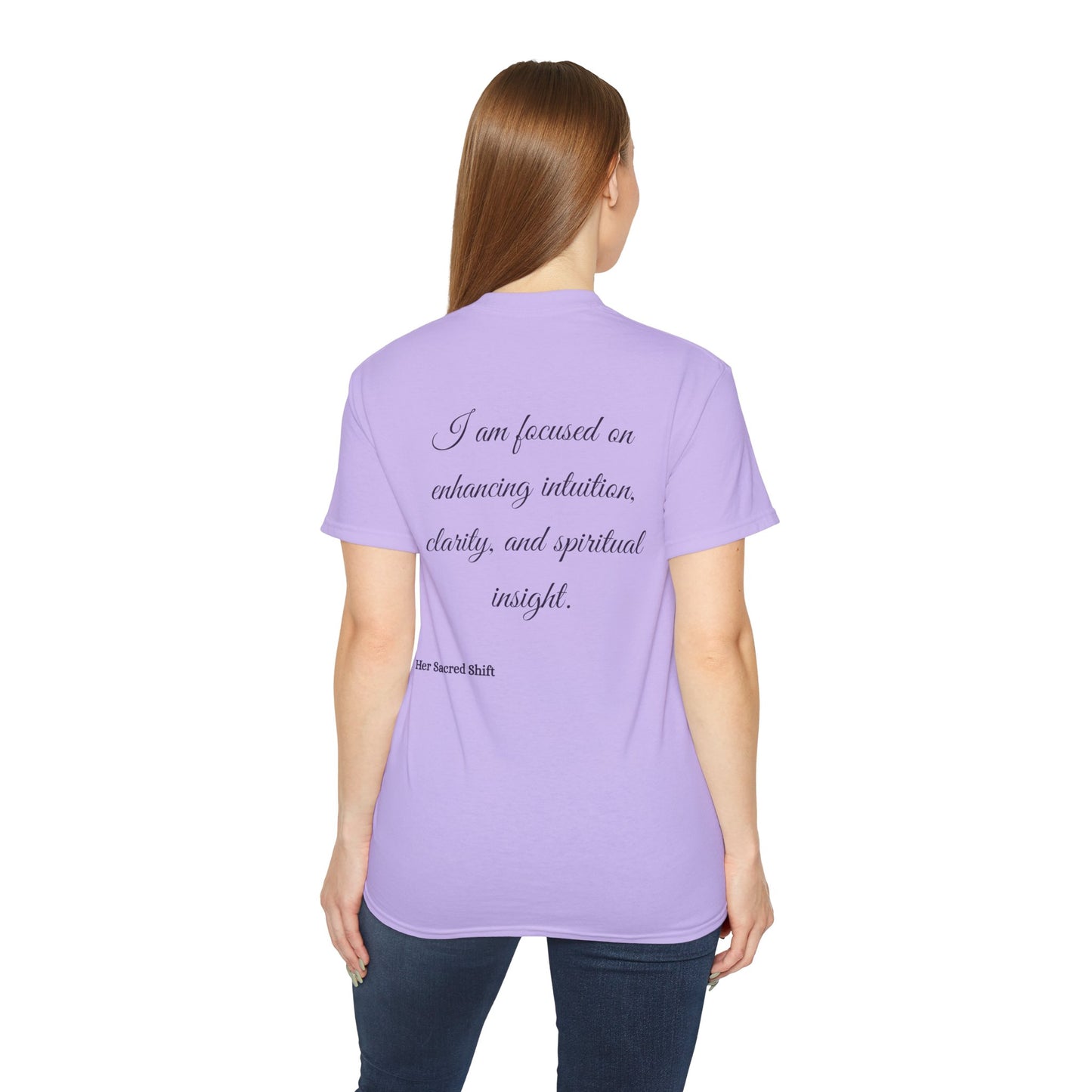 Crown Chakra Tee – “I Am Focused on Spiritual Insight” | Her Sacred Shift