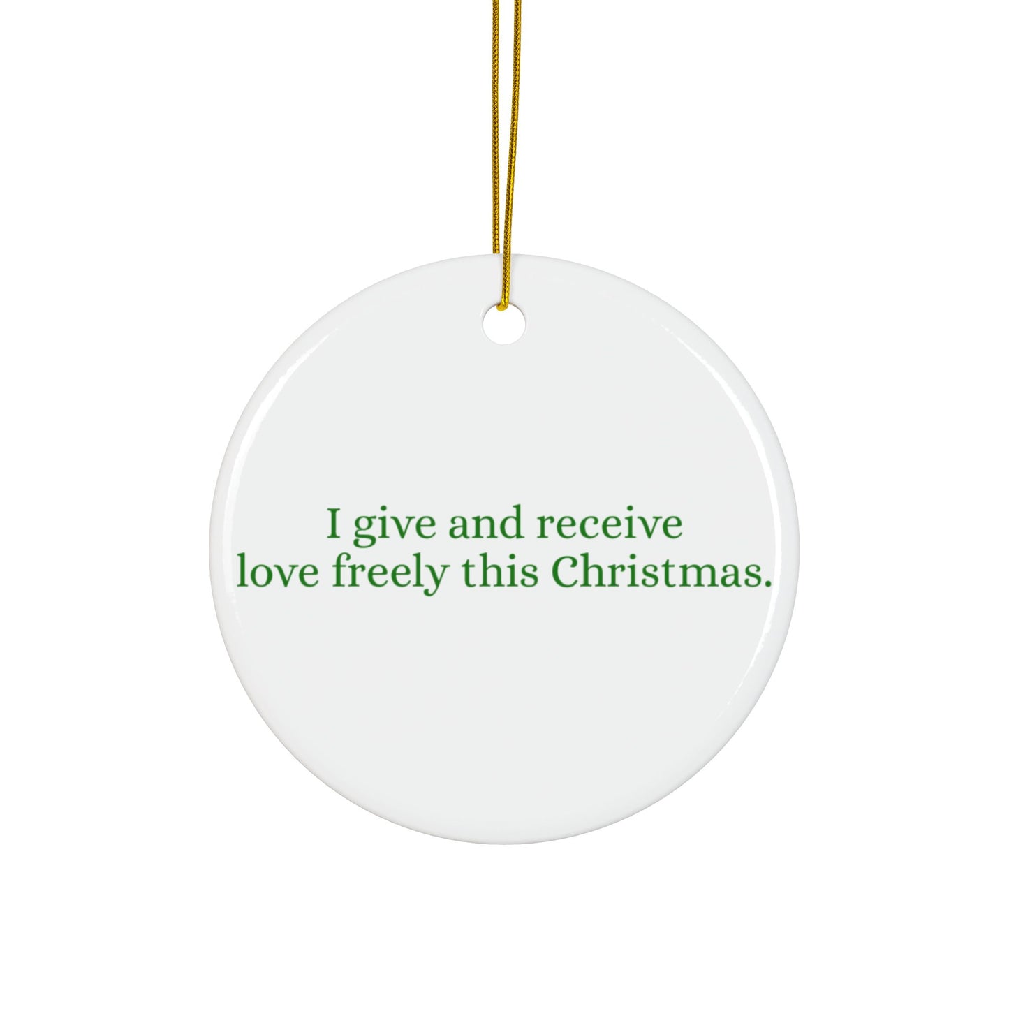 Heart Chakra Ceramic Ornament – Love & Holiday Harmony