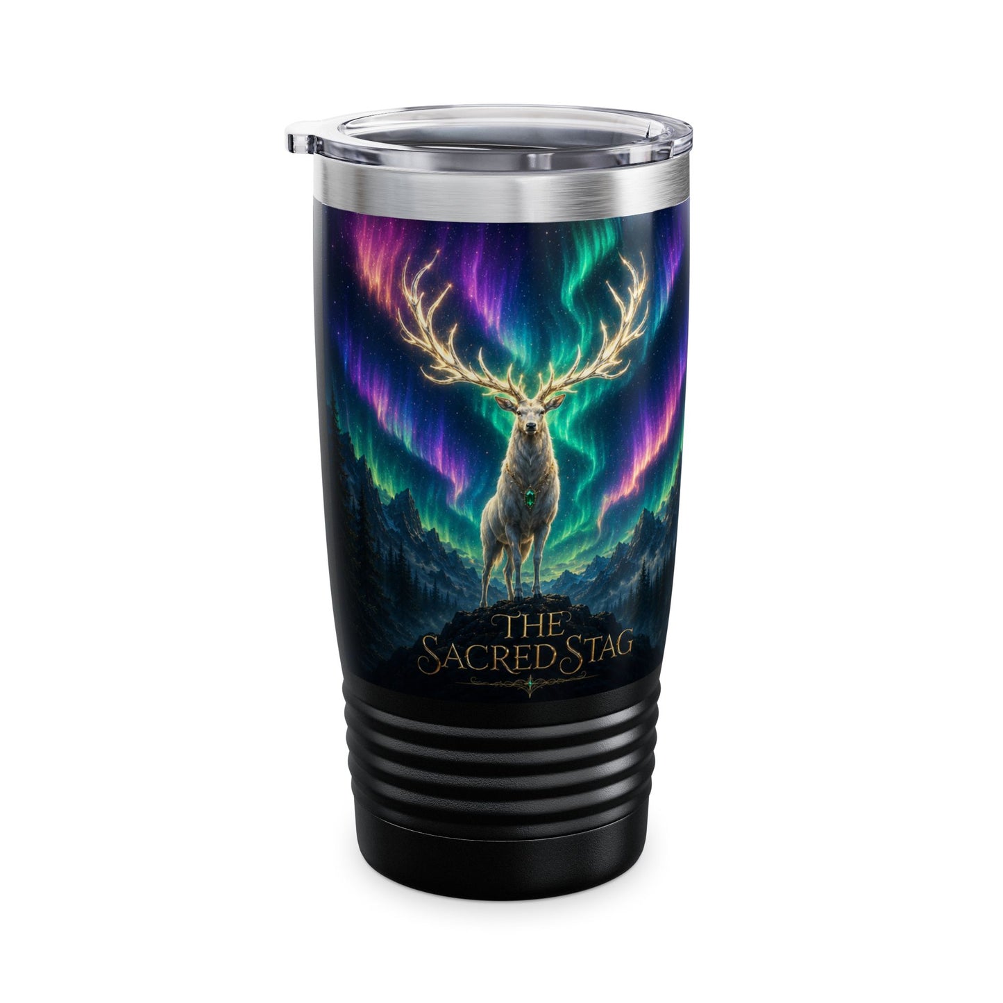 The Sacred Stag 20 oz Guardian Tumbler | Strength, Protection & Renewal