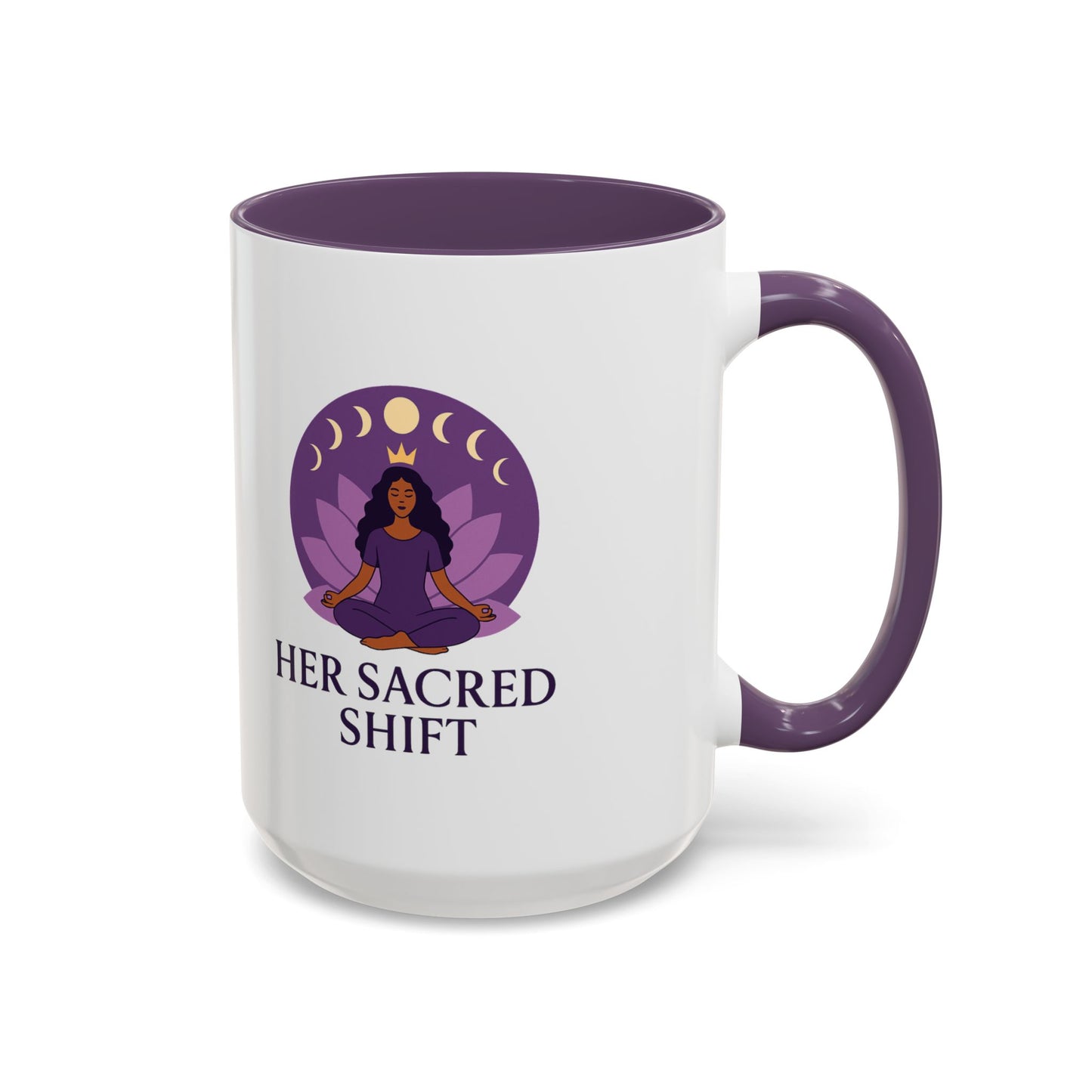Her Sacred Shift Logo Mug – Crown Chakra Energy (11oz / 15oz)