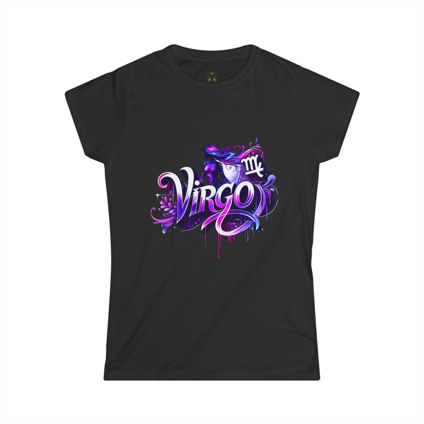 Virgo Zodiac T-Shirt – Bold Black & White Design 2