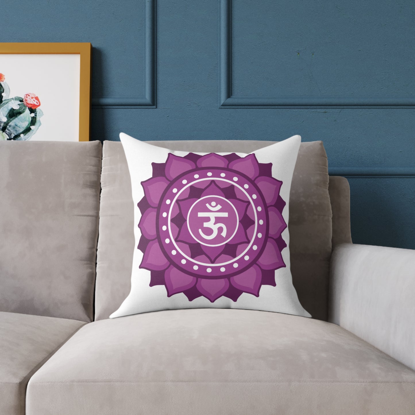 Crown Chakra Throw Pillow – I Am Connected to Divine Wisdom