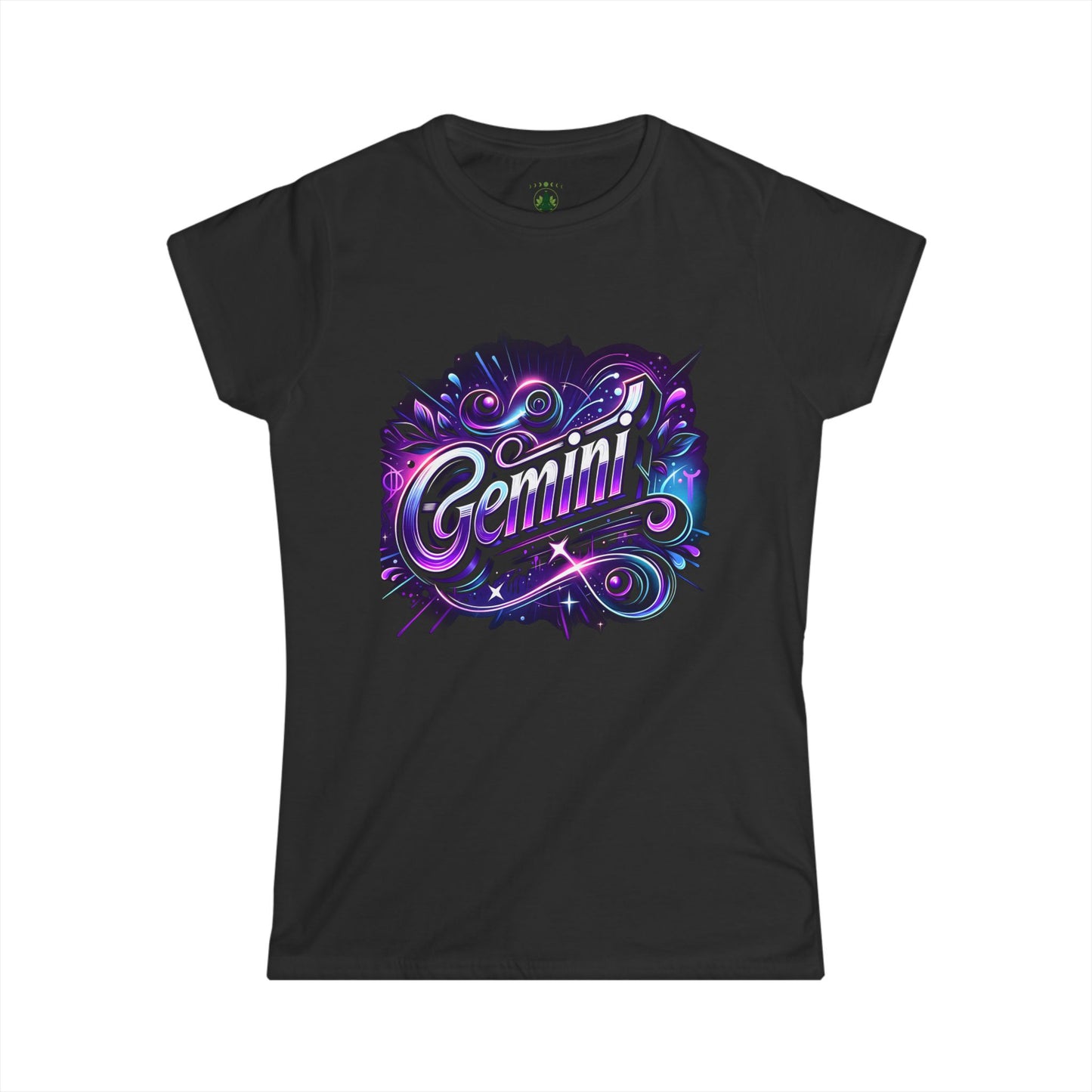 Gemini Zodiac T-Shirt – Bold Black & White Design 2