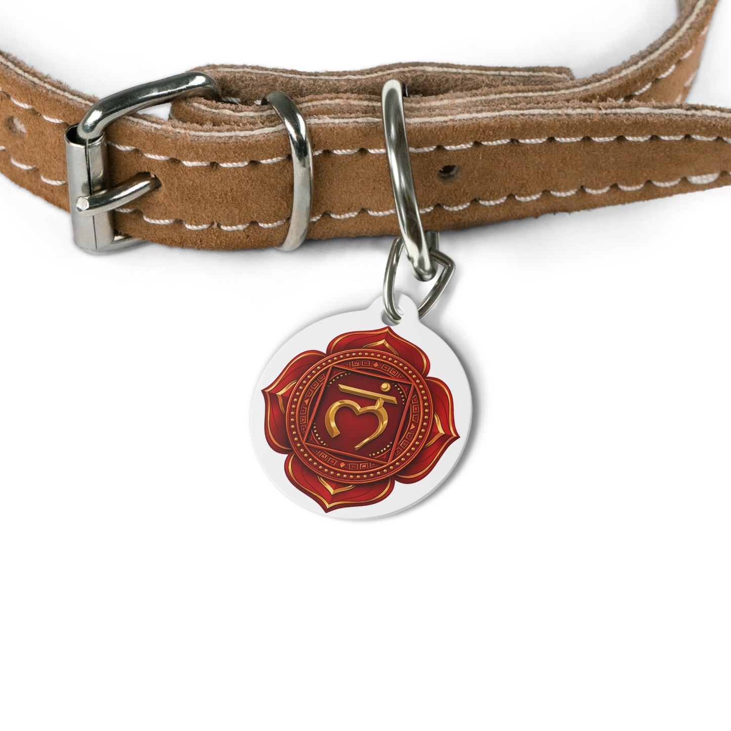 Root Chakra Pet Tag – Grounded Protection for Your Sacred Companion