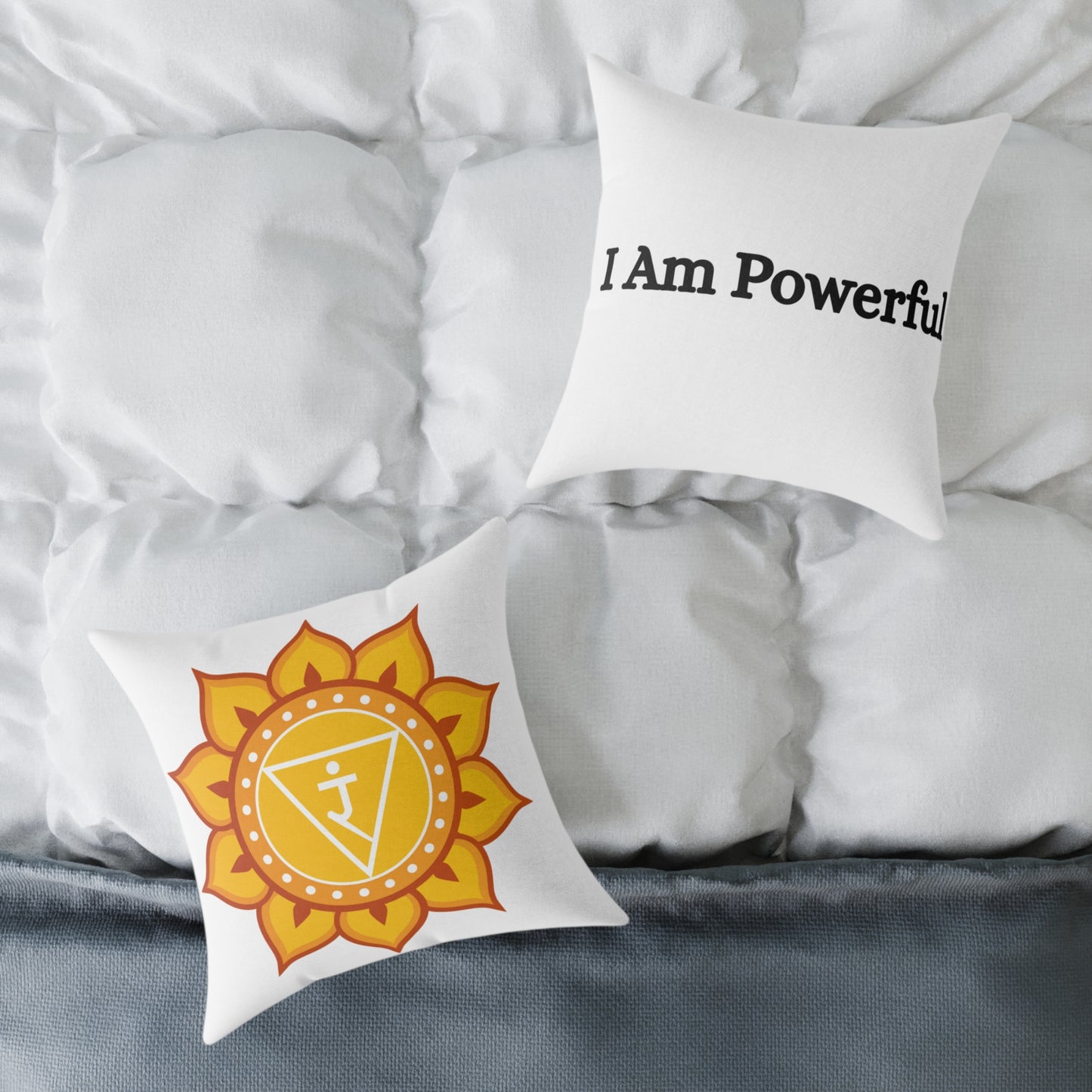 Solar Plexus Chakra Throw Pillow – I Am Powerful