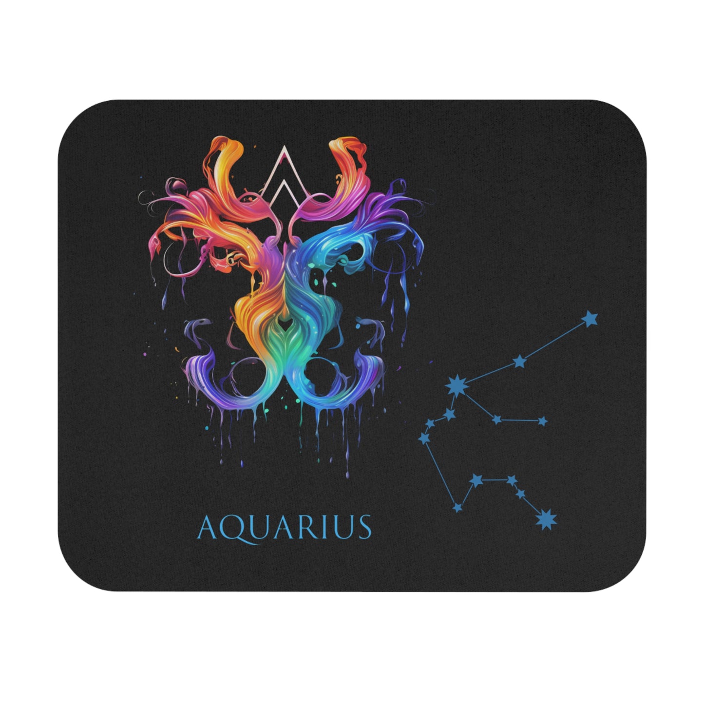Aquarius Zodiac Mouse Pad – Cosmic Water-Bearer Art & Constellation Design