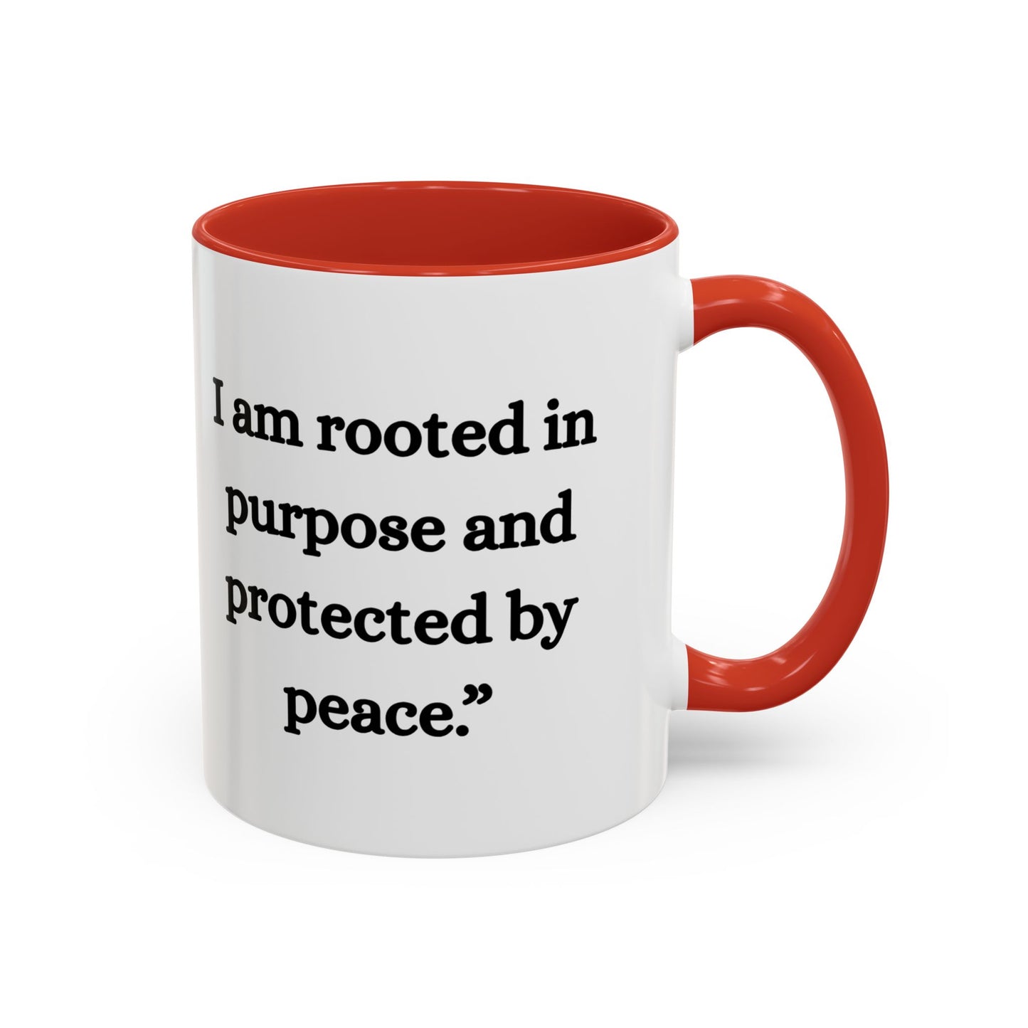 Root Chakra Mug – I Am Rooted in Purpose and Protected by Peace (11oz / 15oz)