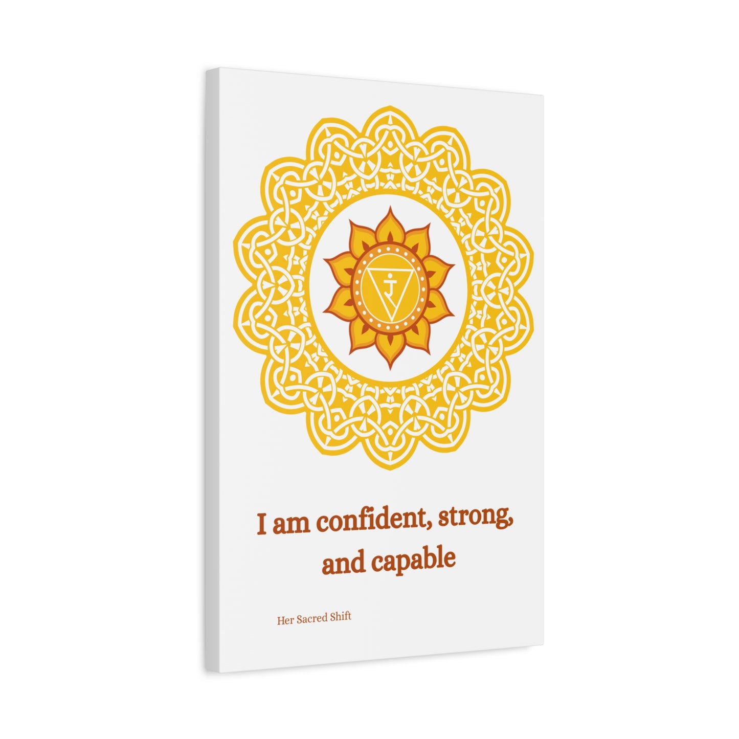 Solar Plexus Chakra Canvas – “Confidence & Capability” Wall Art (Unframed)